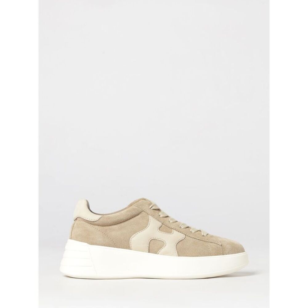 Hogan Women Rebel Leather And Suede Sneakers Hogan With Chunky Sole